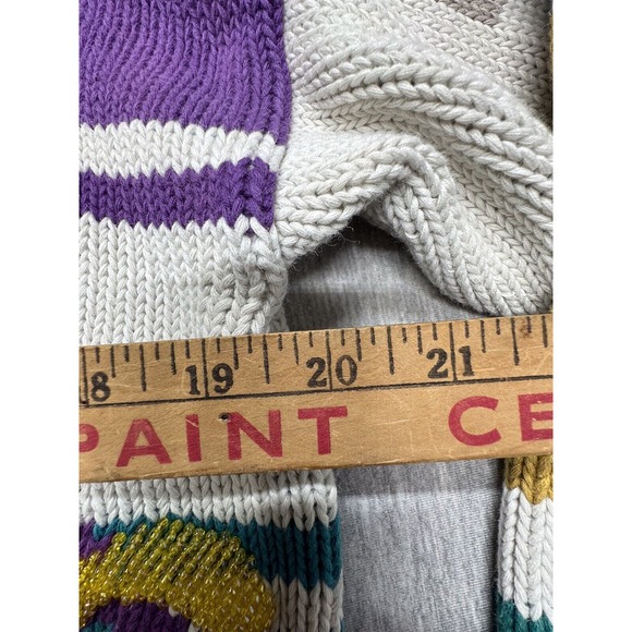 Vintage Lisa Nichols Sweater Pullover Women’s L Colorful Knit Multicolor Jewel - Picture 3 of 8